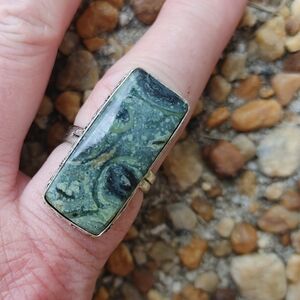Artisan Green and Silver Ring